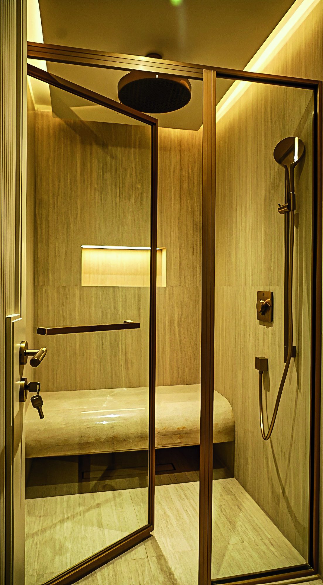 Champagne Shower Enclosure, Master Bath · New Delhi